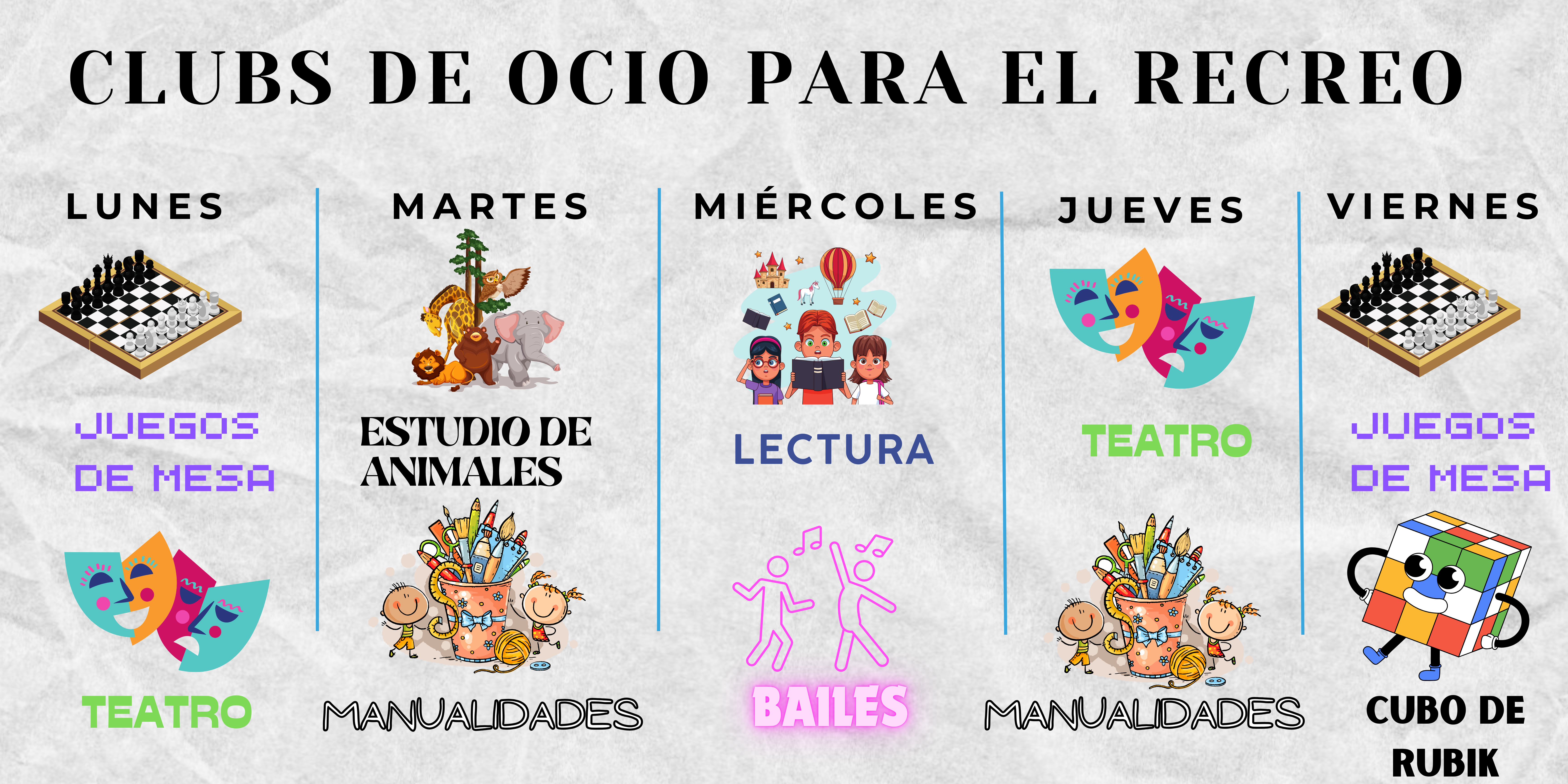 HORARIO clubs de ocio para el recreo (1)